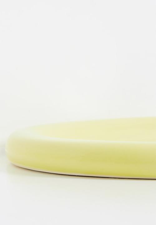 Urchin Art - Luna large plate - Butter Yellow