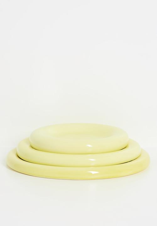Urchin Art - Luna large plate - Butter Yellow