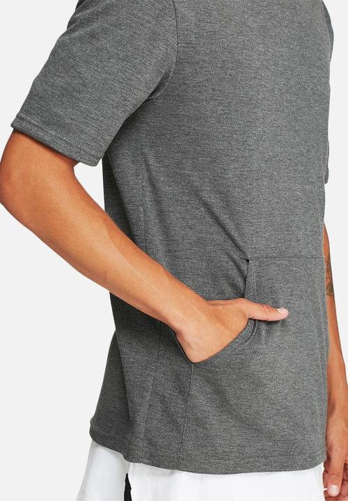 basicthread - Kangaroo pocket boxy tee - grey