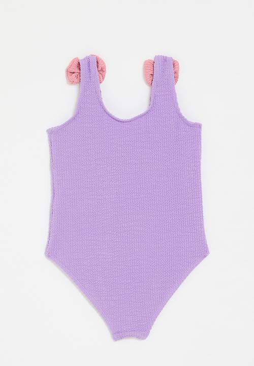 Pop Candy - One piece bikini - purple/pink bows