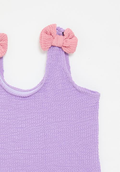 Pop Candy - One piece bikini - purple/pink bows
