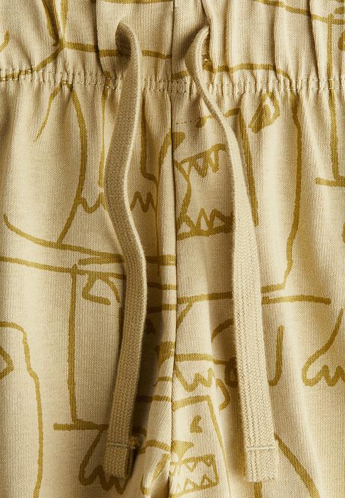 H&M - Jersey shorts - dusty yellow lions