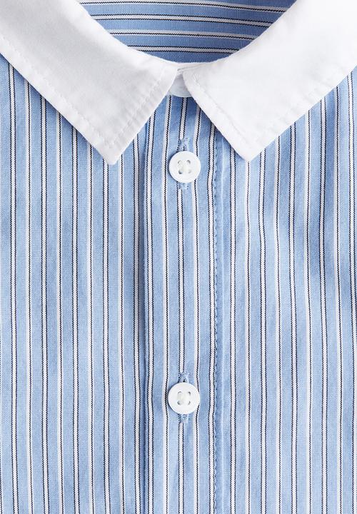 H&M - Cotton shirt - light blue striped