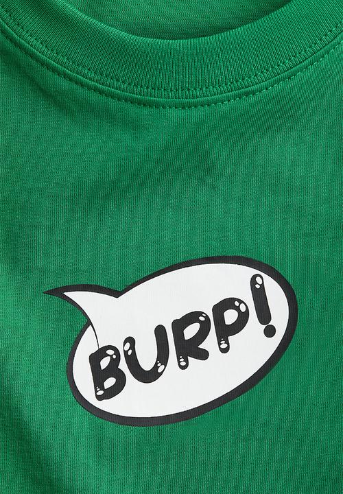 H&M - Print-motif cotton T-shirt - green garfield
