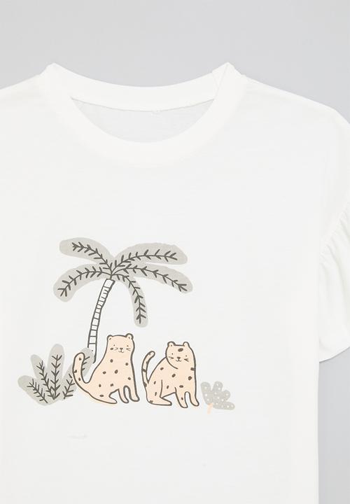 Pop Candy - Illustrated graphic tee - white
