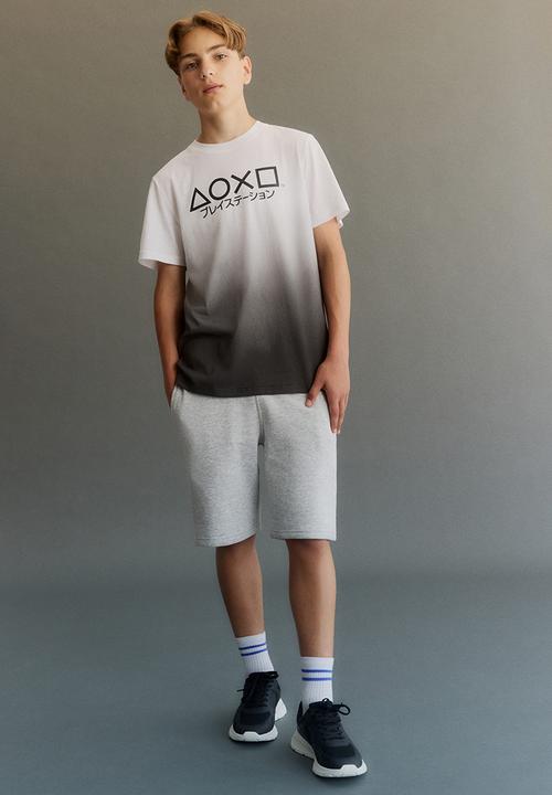 H&M - Print-motif cotton T-shirt - white playstation
