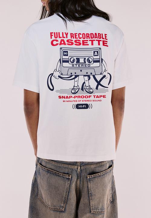 H&M - Loose fit printed t-shirt - white hi-fi