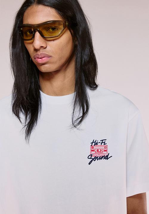 H&M - Loose fit printed t-shirt - white hi-fi