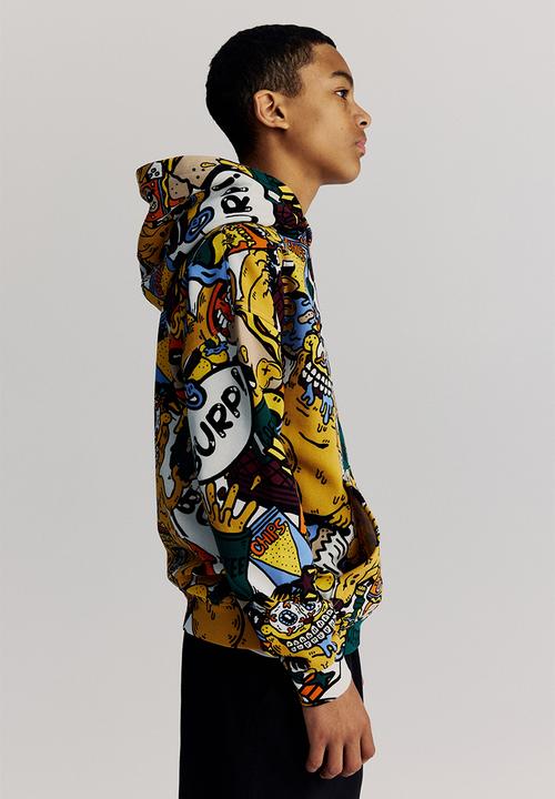 H&M - Printed hoodie - orange garfield