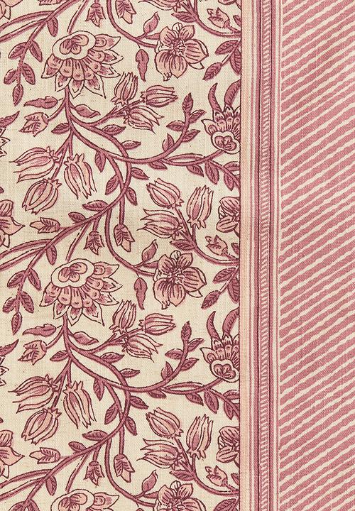 H&M - Extra-long patterned cotton-blend table runner - pink/floral