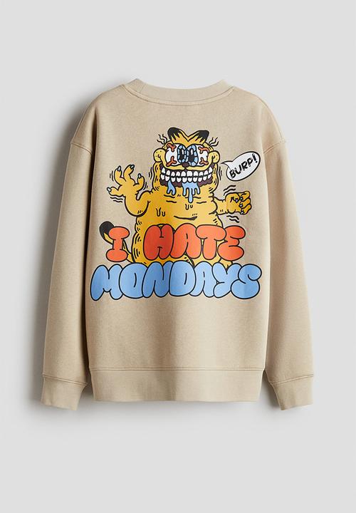 H&M - Printed sweatshirt - beige garfield