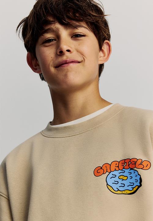 H&M - Printed sweatshirt - beige garfield