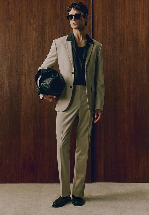H&M - Slim fit single-breasted jacket - beige