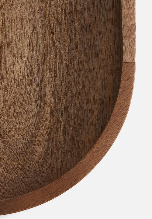 H&M - Oval mango wood tray - brown