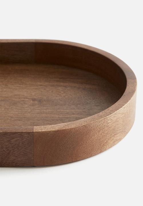 H&M - Oval mango wood tray - brown