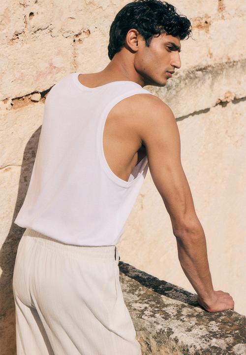 H&M - Pyjama vest top and bottoms - white