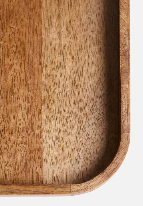 H&M - Mango wood tray - beige