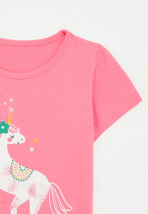 Pop Candy - Unicorn graphic tee - flamingo pink