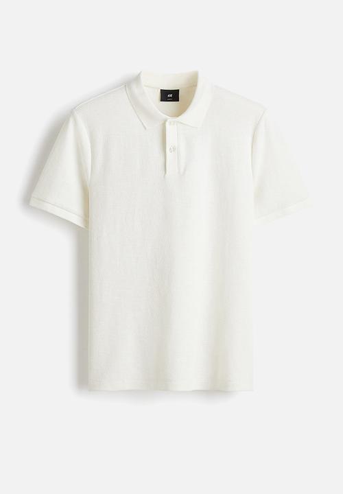 H&M - Slim fit polo shirt - white