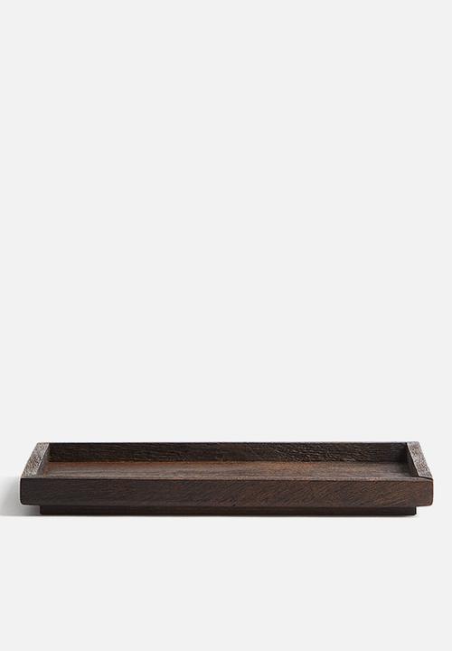 Mango wood tray - brown