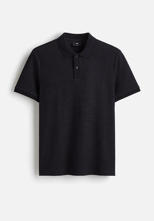 H&M - Slim fit polo shirt - navy blue