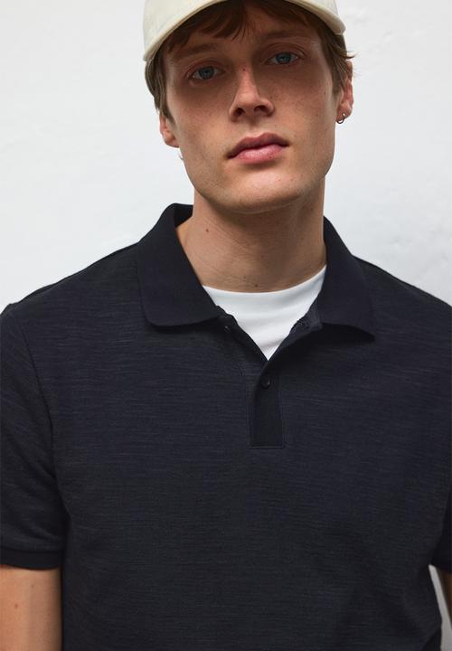 H&M - Slim fit polo shirt - navy blue
