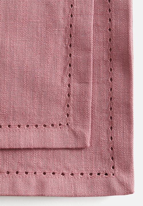 H&M - 4-Pack linen-blend napkins - dark dusty pink