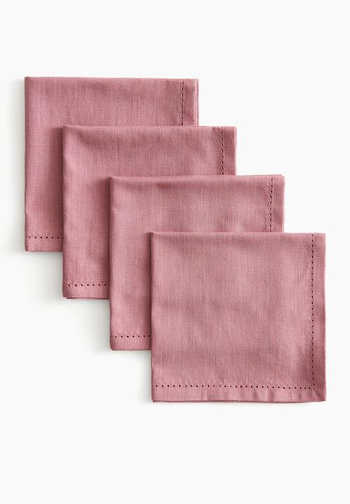 H&M - 4-Pack linen-blend napkins - dark dusty pink