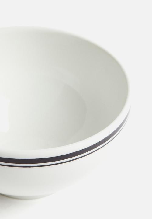 H&M - Small porcelain bowl - white/black