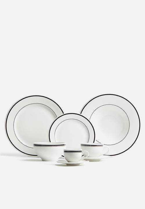 H&M - Small porcelain bowl - white/black