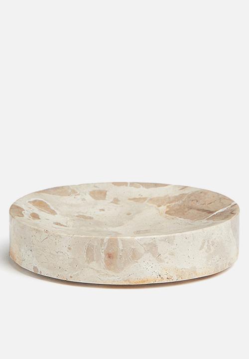 H&M - Marble soap dish - light beige/marbled