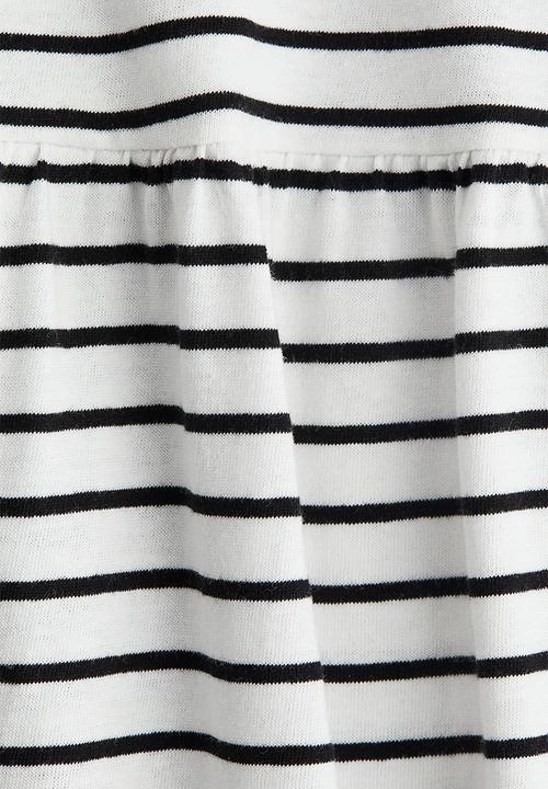 H&M - Printed cotton dress - white & black striped
