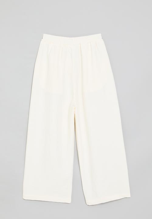 Pop Candy - Barrel leg pants - white