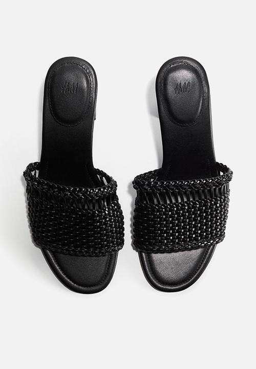 H&M - Braided heeled sandals - black