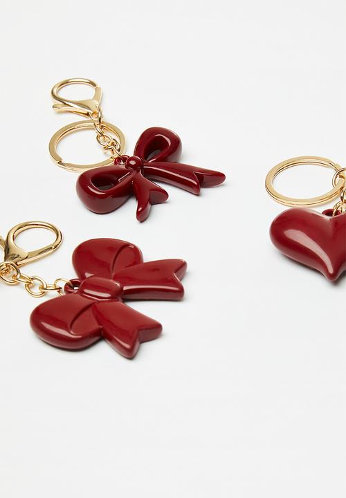 Pop Candy - 3 pc keychain - dark red