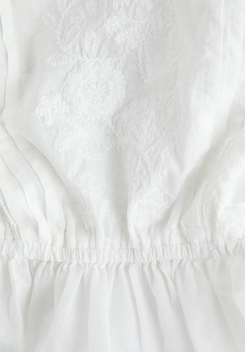 H&M - Flutter-sleeved cotton top - white