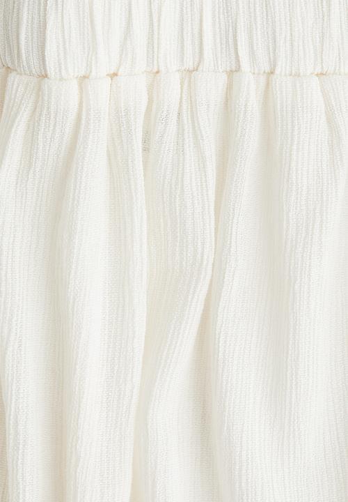 H&M - Crinkled chiffon top - white