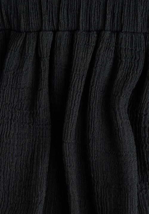 H&M - Crinkled chiffon top - dark grey 