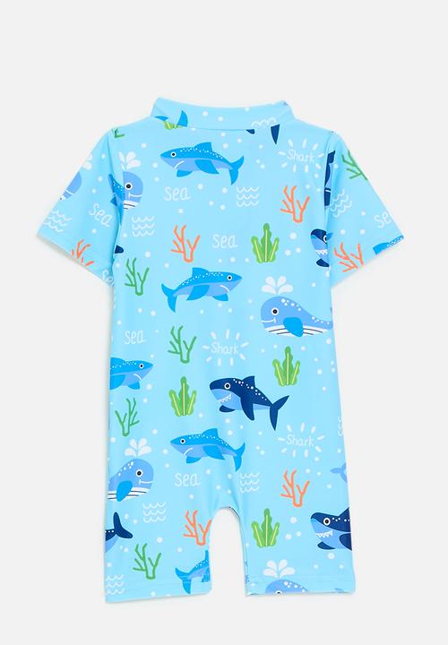 Pop Candy - Baby swimsuit - blue/sharks