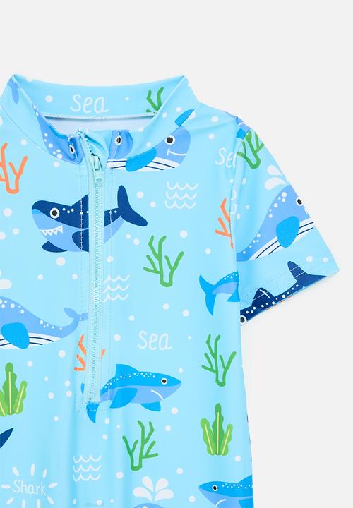 Pop Candy - Baby swimsuit - blue/sharks
