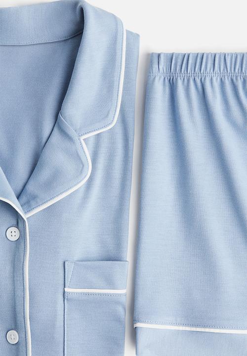 H&M - Pyjama shirt and shorts - blue