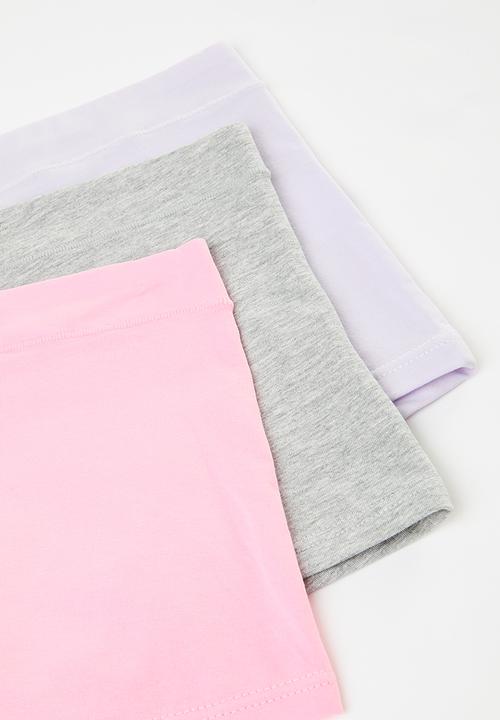 Pop Candy - 3 Pack boyshorts - lilac/grey/pink