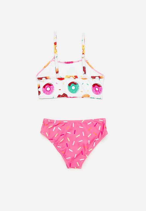 Pop Candy - 2 Piece bikini set - white/pink/donuts