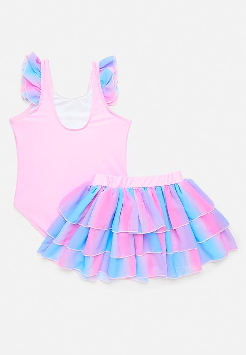 Pop Candy - Unicorn bikini & skirt - pink/purple/blue