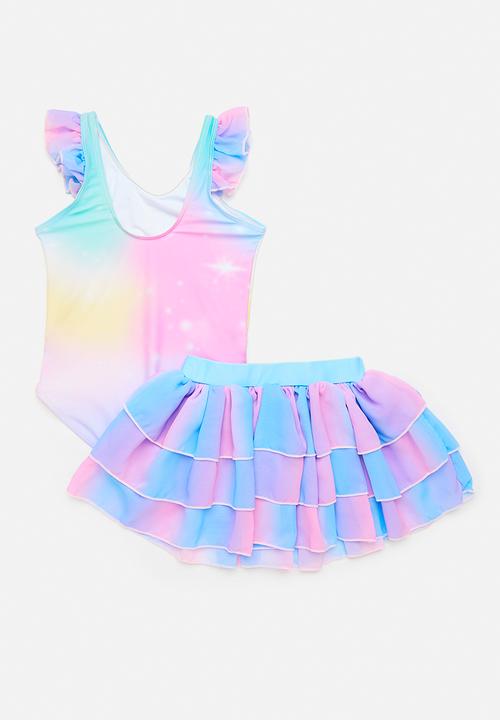 Pop Candy - Bikini & skirt set - rainbow