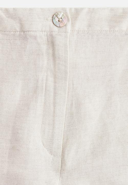 H&M - Linen-blend trousers - beige
