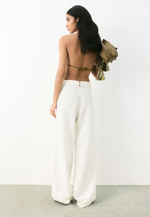 H&M - Linen-blend trousers - white