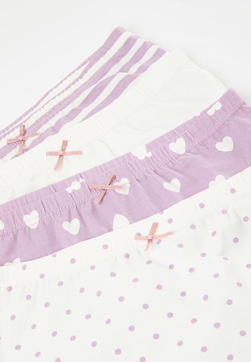 Pop Candy - 4 Pack briefs - lilac/white