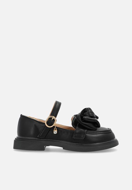 Pop Candy - Mary jane with bow - black