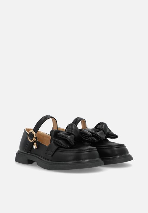 Pop Candy - Mary jane with bow - black